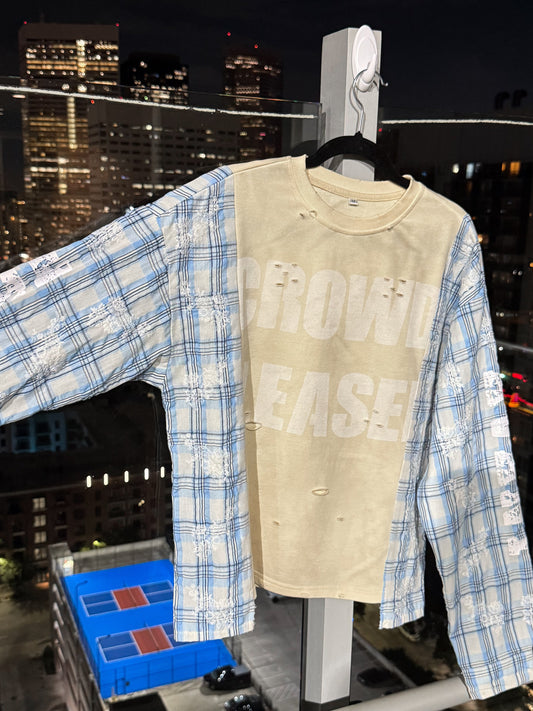 'AVANT GARDE' distressed flannel shirt